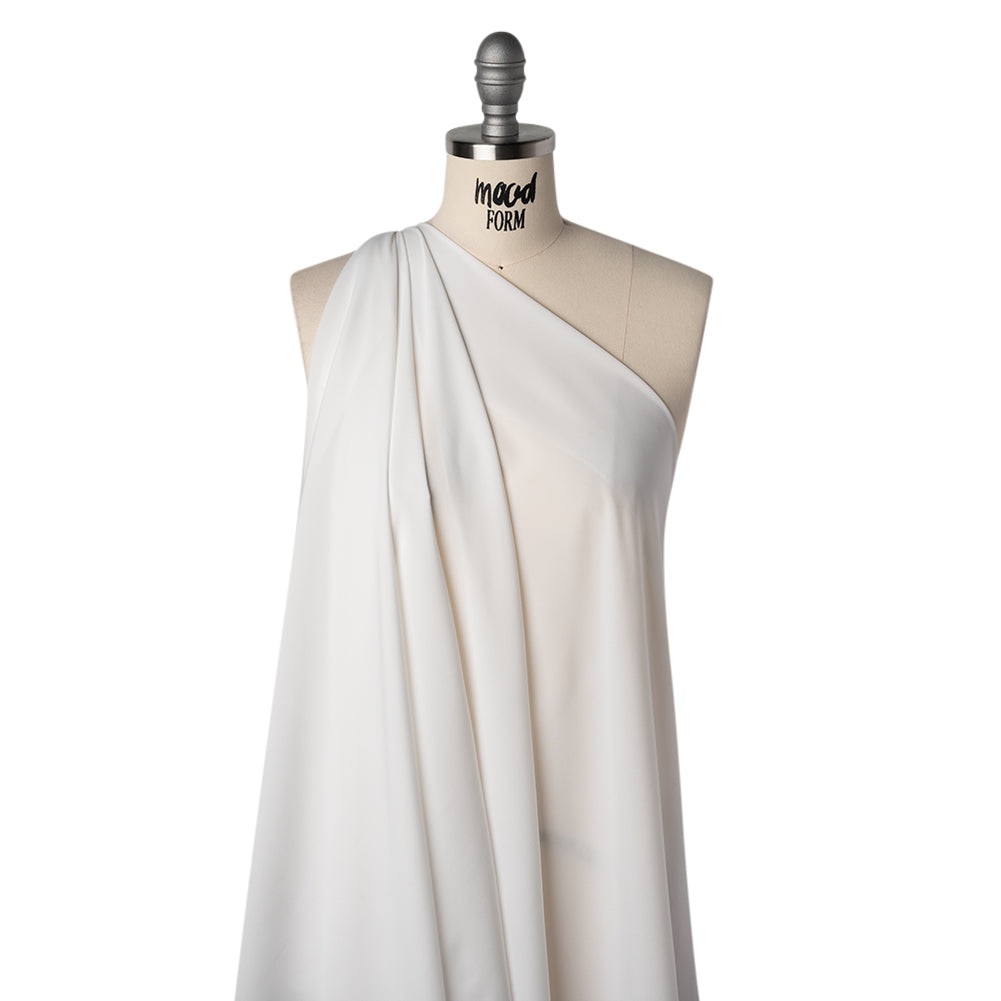 Soft Polyester Woven Lining - White - Designer Deadstock