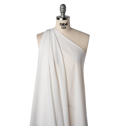 Soft Polyester Woven Lining - White - Designer Deadstock