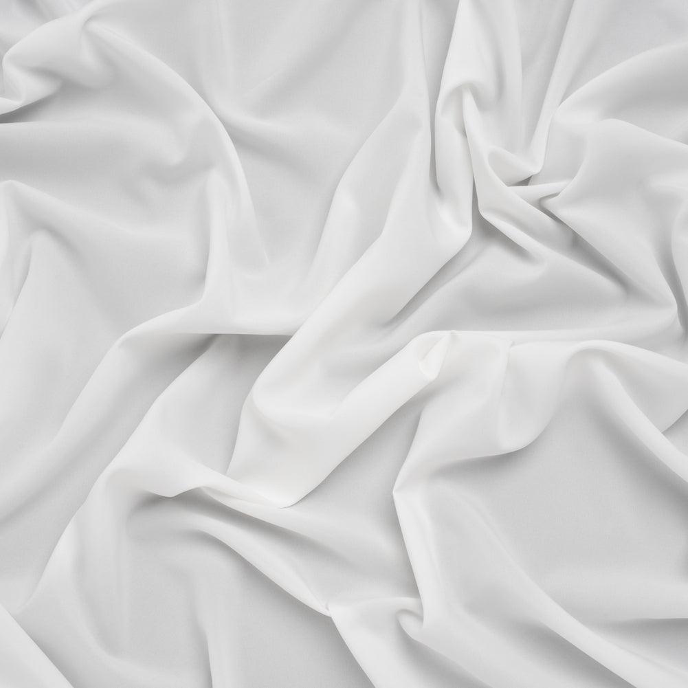 Soft Polyester Woven Lining - White - Designer Deadstock
