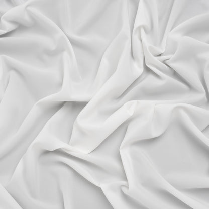 Soft Polyester Woven Lining - White - Designer Deadstock