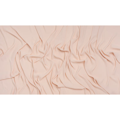 Fluid Polyester Crepe - Pale Pink - Designer Deadstock