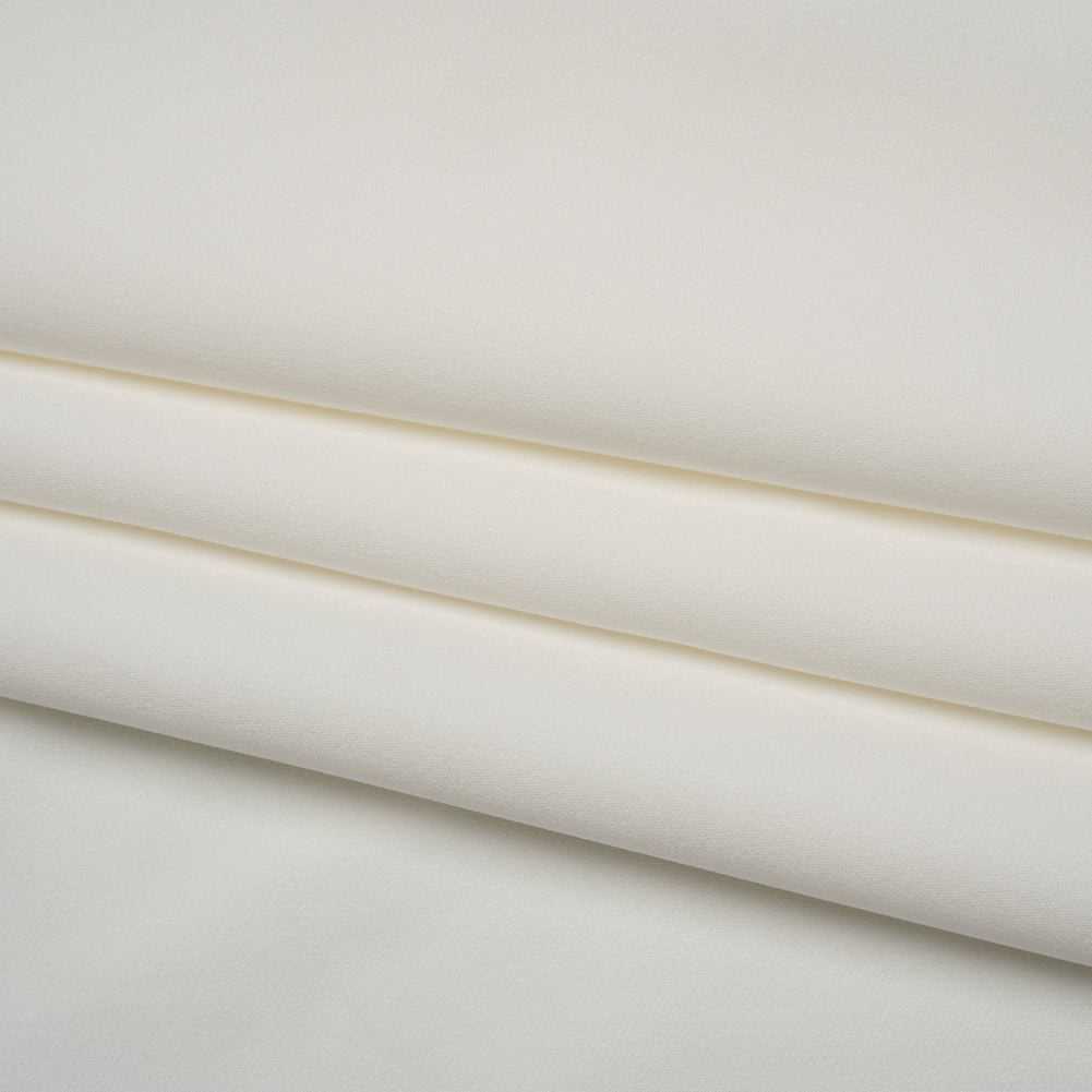 Stretch Polyester Woven - Off White - Designer Deadstock