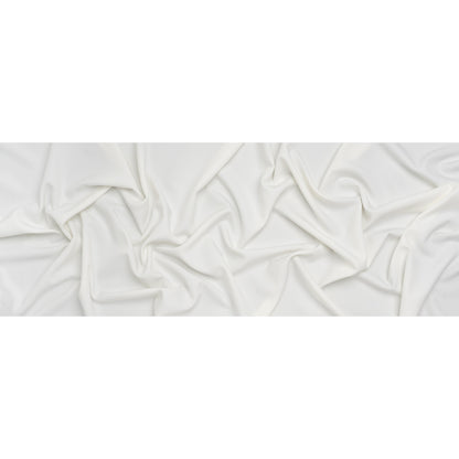 Stretch Polyester Woven - Off White - Designer Deadstock