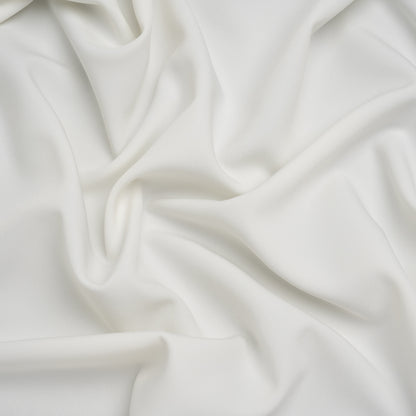 Stretch Polyester Woven - Off White - Designer Deadstock