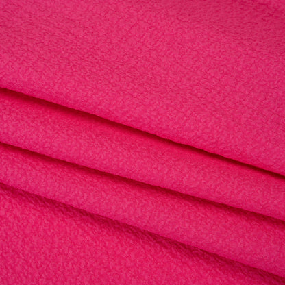 Stretch Polyester Seersucker - Hibiscus Pink - Designer Deadstock