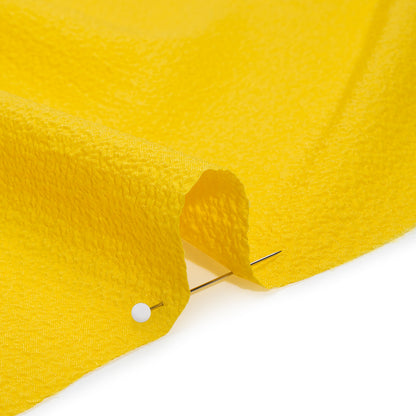 Stretch Polyester Seersucker - Sun Yellow - Designer Deadstock
