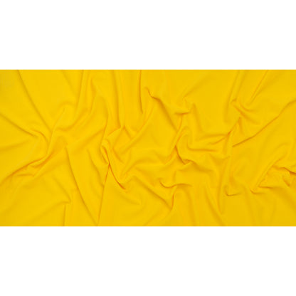 Stretch Polyester Seersucker - Sun Yellow - Designer Deadstock