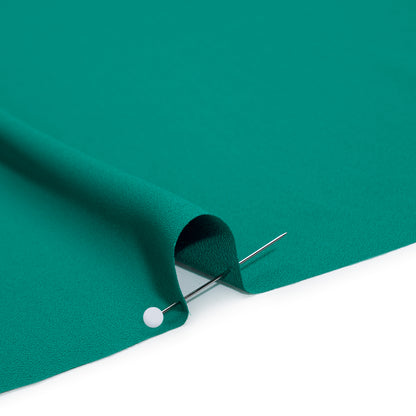 Fluid Polyester Crepe - Sea Green - Designer Deadstock