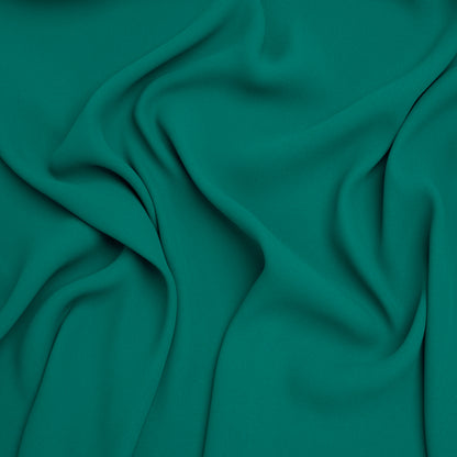 Fluid Polyester Crepe - Sea Green - Designer Deadstock