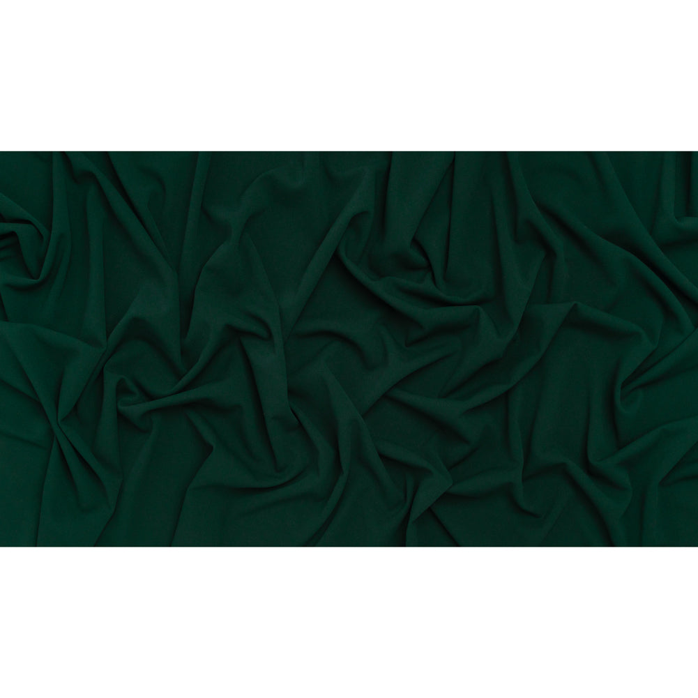 Stretch Polyester Crepe Double Knit - Malachite Green - Designer Deadstock