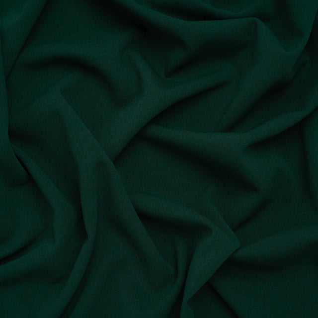 Stretch Polyester Crepe Double Knit - Malachite Green - Designer Deadstock