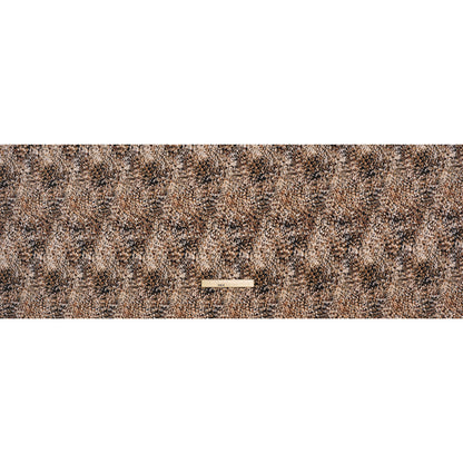 Stretch Polyester Tricot Print - Beige, Brown and Black Abstract Spots - Designer Deadstock