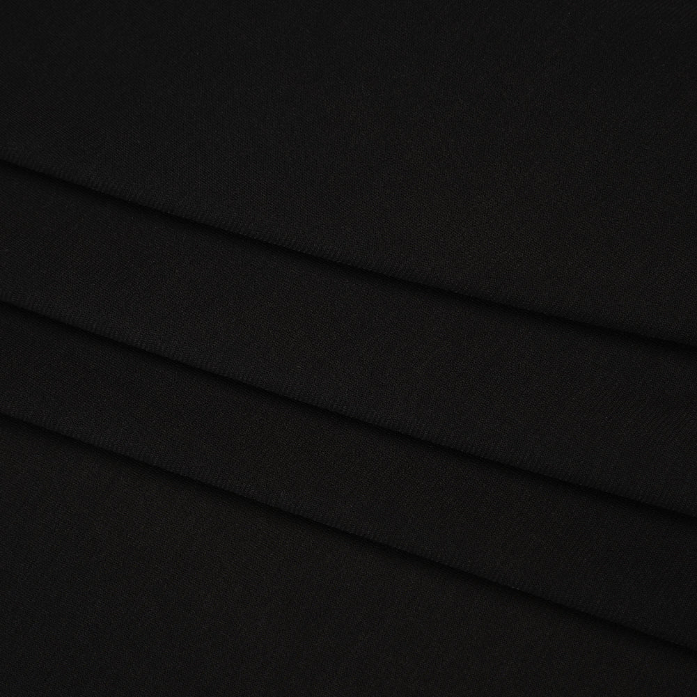Stretch Polyester Tricot - Black - Designer Deadstock