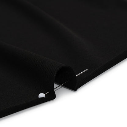 Stretch Polyester Tricot - Black - Designer Deadstock