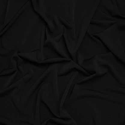 Stretch Polyester Tricot - Black - Designer Deadstock