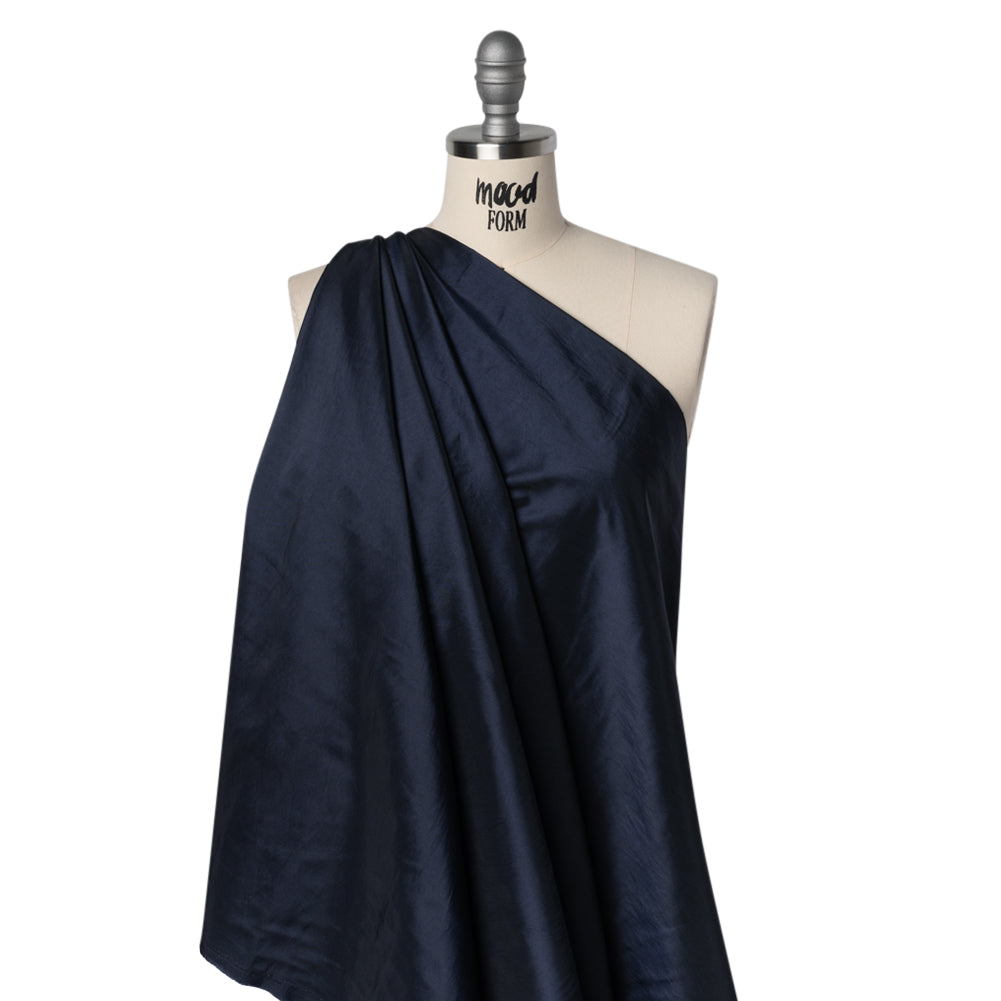 Polyester and Nylon Taffeta - Luscious Navy - Designer Deadstock