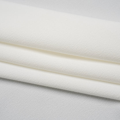 Stretch Polyester Crepe - Off White - Designer Deadstock
