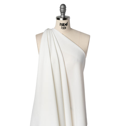 Stretch Polyester Crepe - Off White - Designer Deadstock