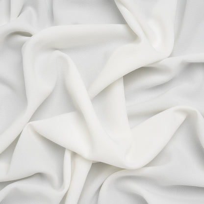 Stretch Polyester Crepe - Off White - Designer Deadstock