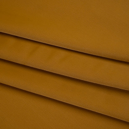 Stretch Polyester Satin - Cognac Brown - Designer Deadstock