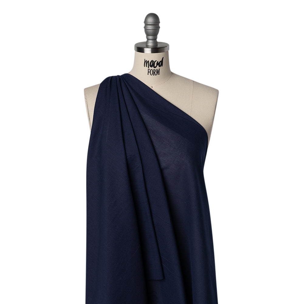 Cotton Voile - Navy - Designer Deadstock