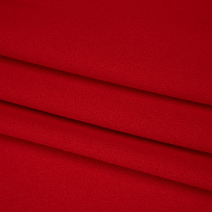 Stretch Polyester Crepe Double Knit - Red - Designer Deadstock