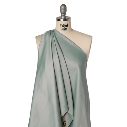 Polyester Crepe Back Satin - Celadon Green - Designer Deadstock