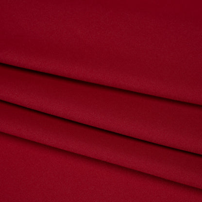 Polyester Challis - Cranberry Red - Designer Deadstock