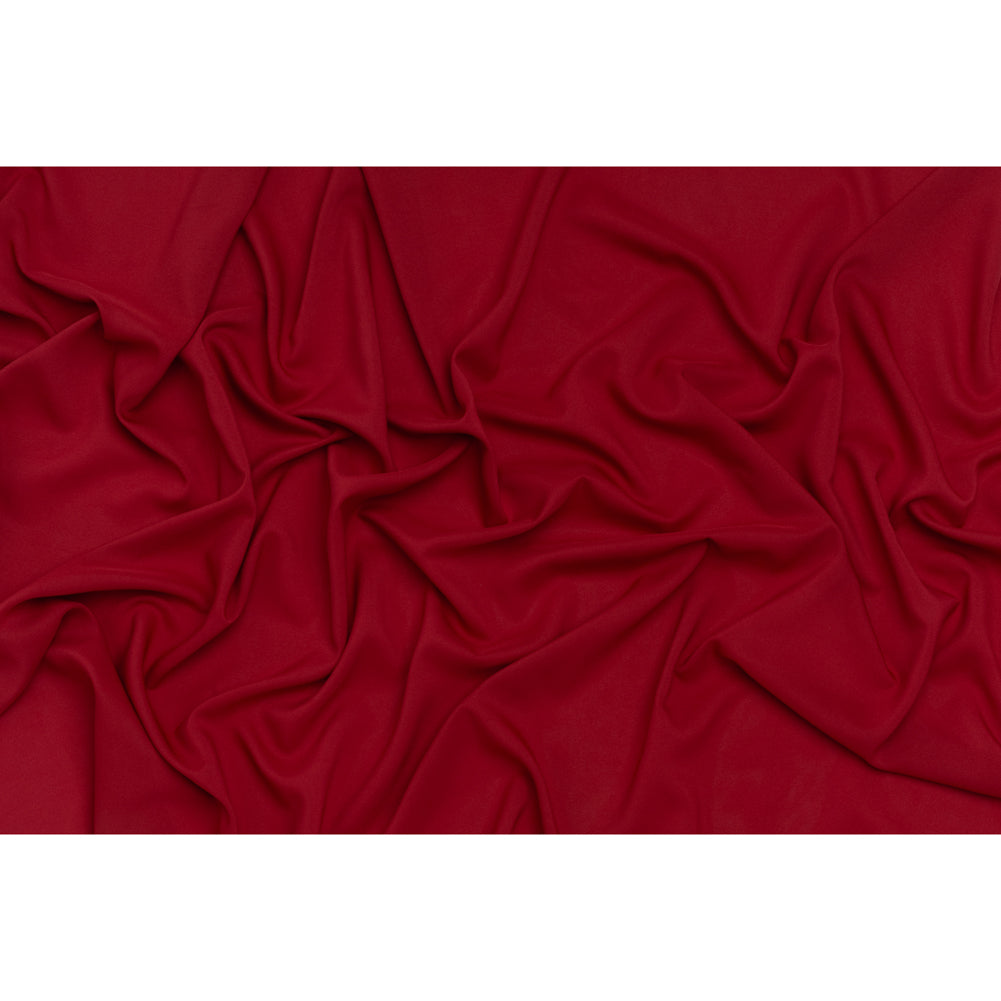 Polyester Challis - Cranberry Red - Designer Deadstock