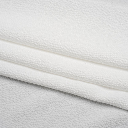 Puckered Satin-Faced Crepe - White - Designer Deadstock