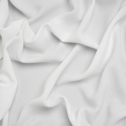 Puckered Satin-Faced Crepe - White - Designer Deadstock