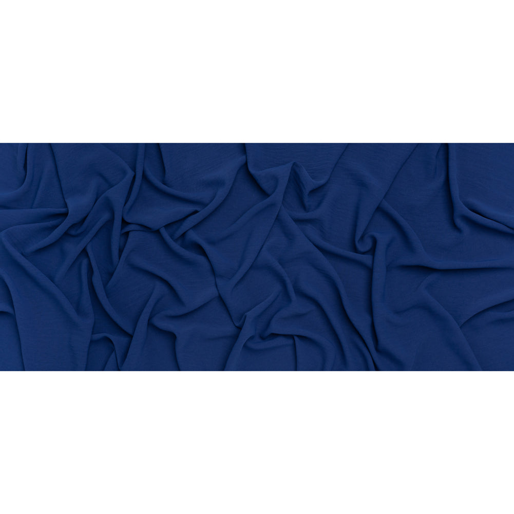 Drapey Polyester Twill - Cobalt Blue - Designer Deadstock