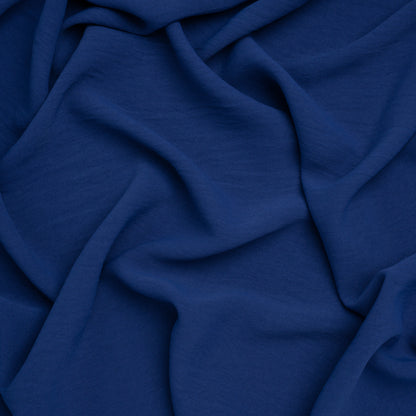 Drapey Polyester Twill - Cobalt Blue - Designer Deadstock