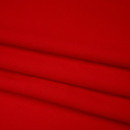 Stretch Polyester Crepe Double Knit - Flame Scarlet - Designer Deadstock
