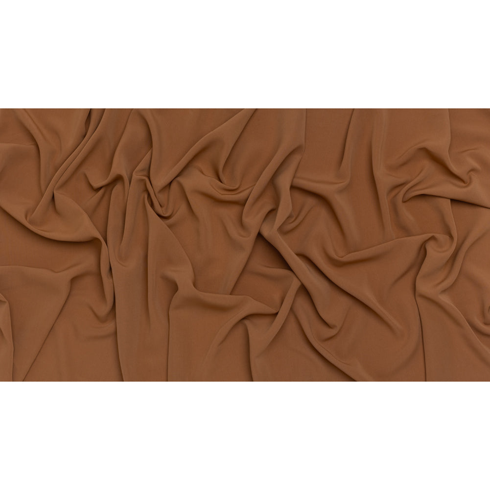 Drapey Polyester Woven - Autumnal Brown - Designer Deadstock