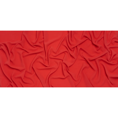 Stretch Puckered Polyester Crepe - Coral Rose - Designer Deadstock