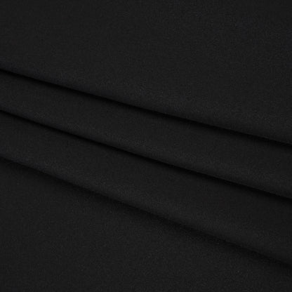 Polyester Crepe de Chine - Black - Designer Deadstock