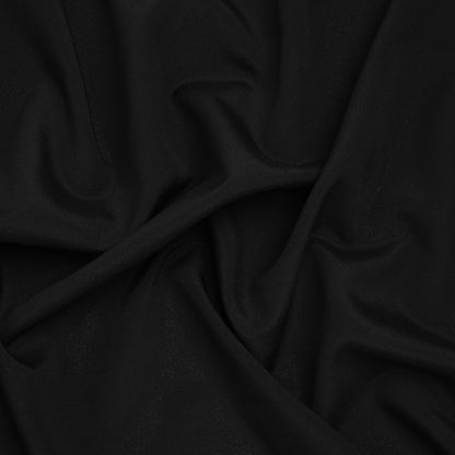 Polyester Crepe de Chine - Black - Designer Deadstock