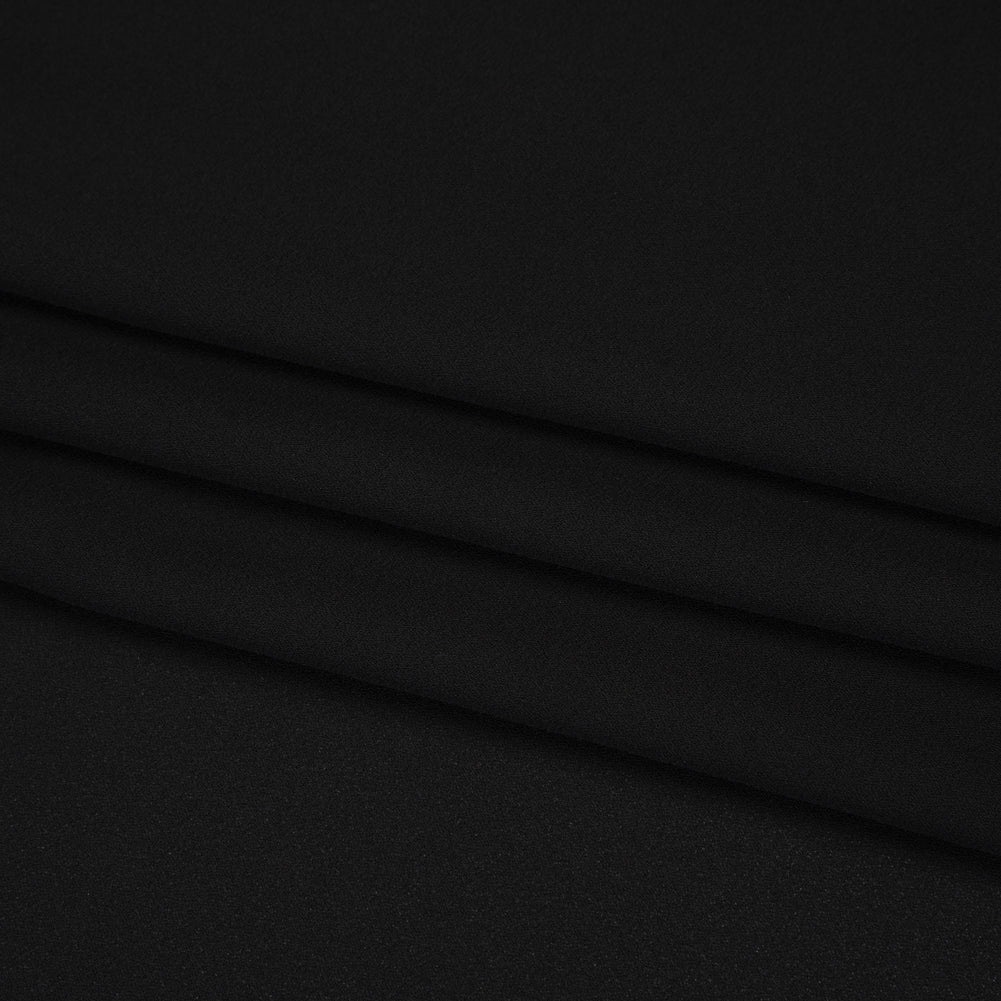 Polyester Double Georgette - Black - Designer Deadstock