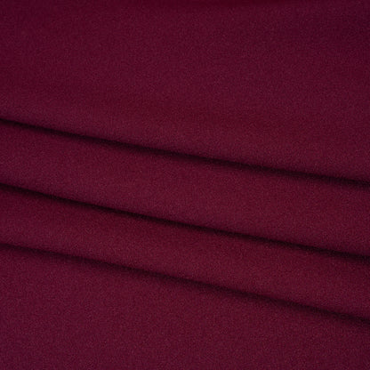 Stretch Polyester Crepe Double Knit - Wine Red - Designer Deadstock Folded
