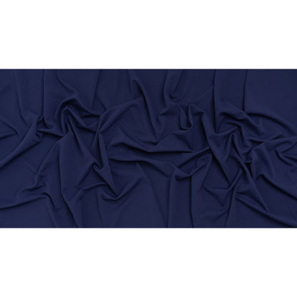 Stretch Polyester Crepe Double Knit - Dark Blue - Designer Deadstock - Full