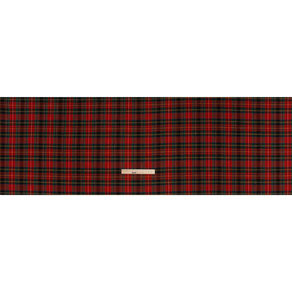Blended Wool Twill - Red, Green and Black Classic Holiday Plaid