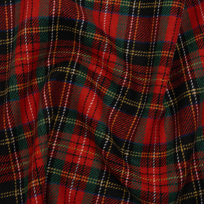 Blended Wool Twill - Red, Green and Black Classic Holiday Plaid
