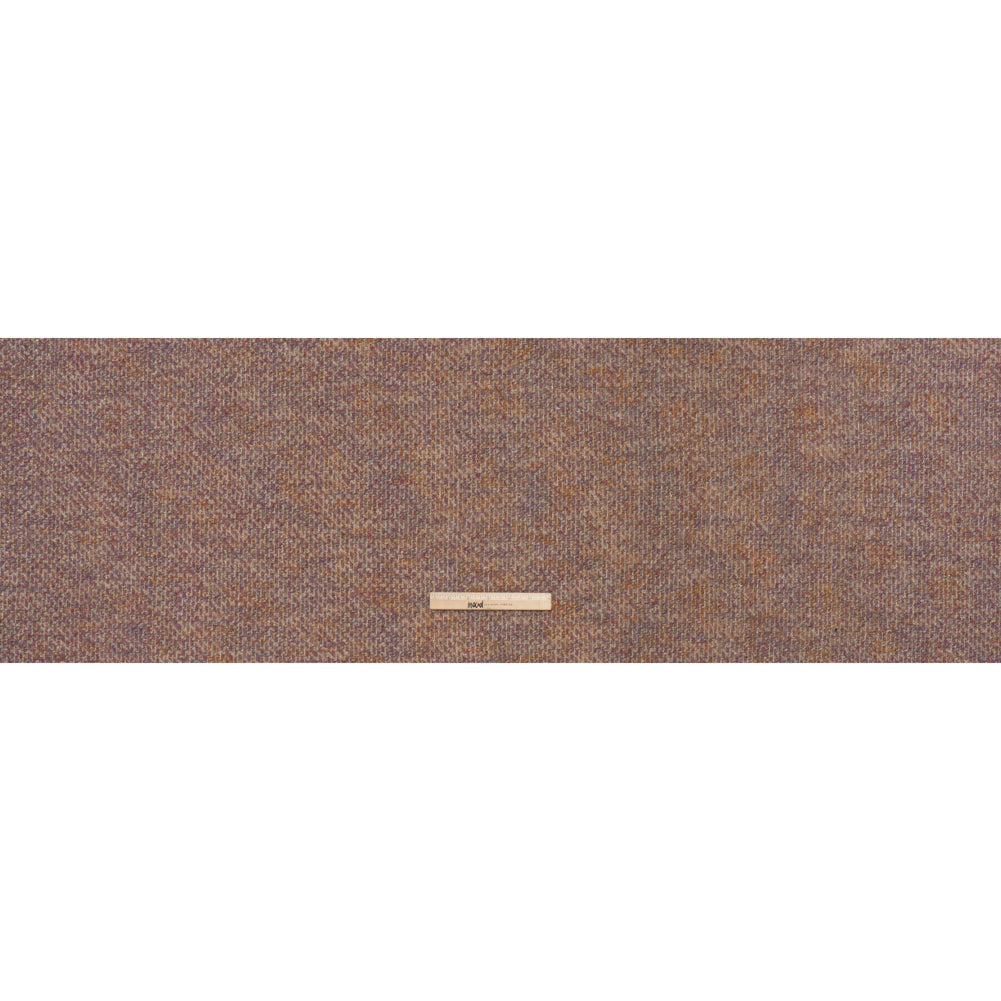 Fuzzy Polyester and Wool Blend Woven Metallic Tweed - Beige, Pink and Gold - Full