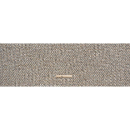 Metallic Polyester and Wool Tweed Twill with Baby Sequins - Off White, Gray and Gold Diamonds - Full