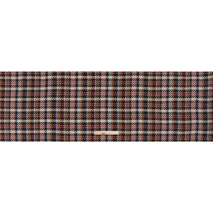 Polyester and Wool Blend Twill Tweed - Black, Yellow and Blue Plaid - Full
