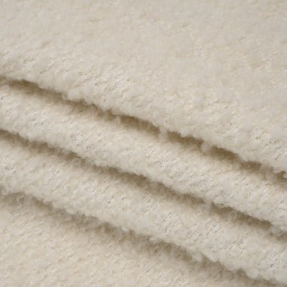 Wool Blend Boucle Tweed - Ivory Folded