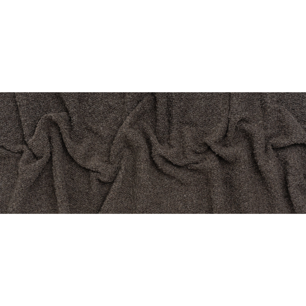 Wool Blend Boucle Tweed - Brown - Full