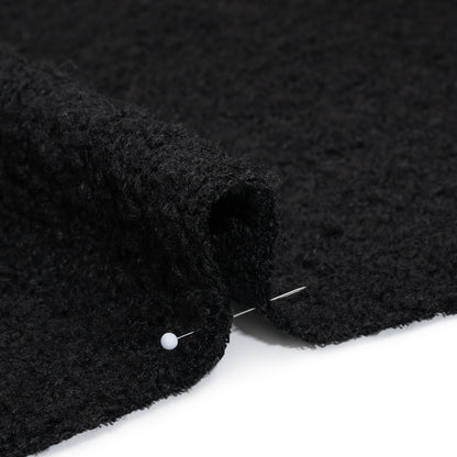 Wool Blend Boucle Tweed - Black Detail