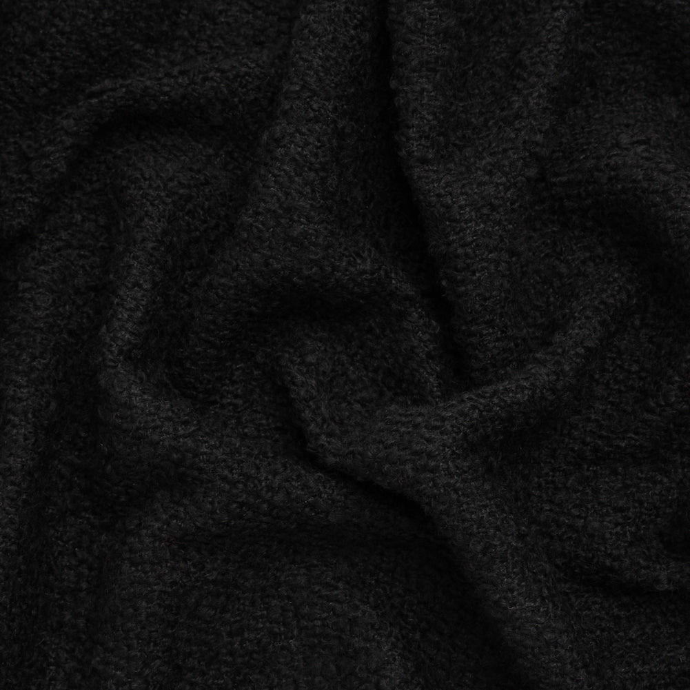 Wool Blend Boucle Tweed - Black